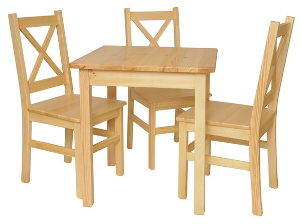 Via-nábytek Jídelní stůl se židlemi Komplet IV Povrchová úprava: Borovice (lakovaná)