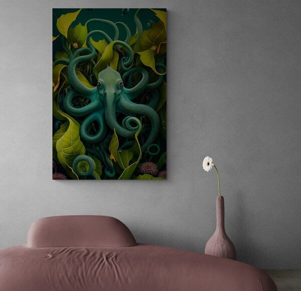 Obraz surrealistická chobotnice