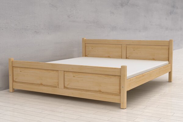 Via-nábytek Postel NIKOLAS masiv borovice Rozměry: 90 x 200, Povrchová úprava postele: Moření odstín ořech