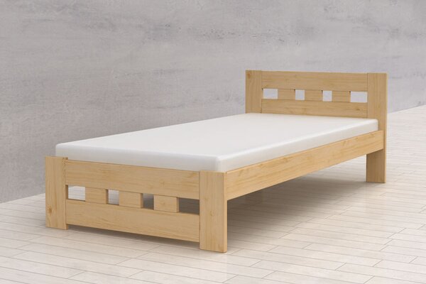 Via-nábytek Postel DORA masiv borovice Rozměry: 120 x 200, Povrchová úprava postele: Borovice (lakovaná)
