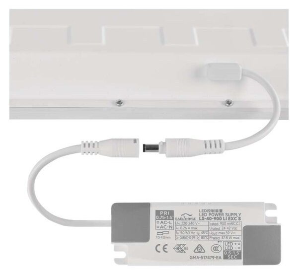 EMOS LED panel DIXXO backlit 60×60, čtvercový vestavný bílý, 36W neutr. b. UGR