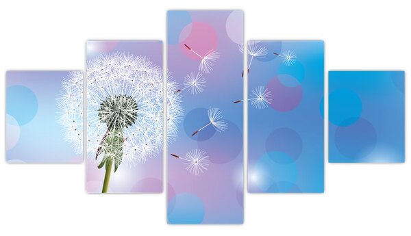 Obraz - Pampeliška ve větru (125x70 cm)