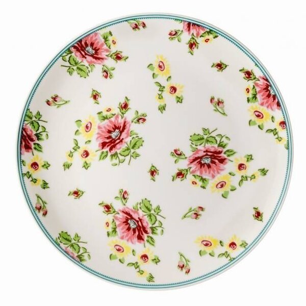 Springtime Flowers talíř bílý, ø 22 cm Rosenthal (Barva-bílá,růžová,zelená)