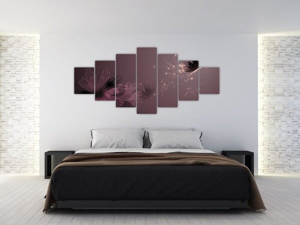 Obraz květu s motýlem (210x100 cm)