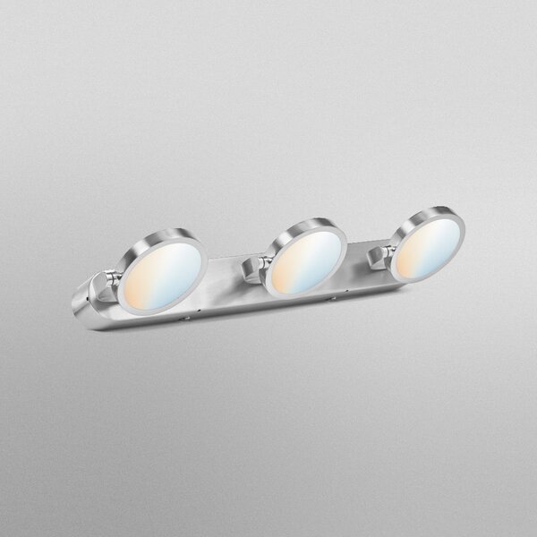 Chytré LED koupelnové světlo IP44 3 x ROUND, laditelná bílá