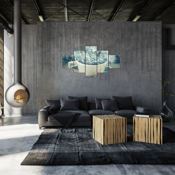 Obraz - Zimní svět v hrníčku (125x70 cm)