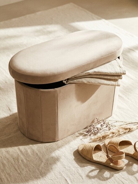 Sinsay - Taburet s úložným prostorem - krémová