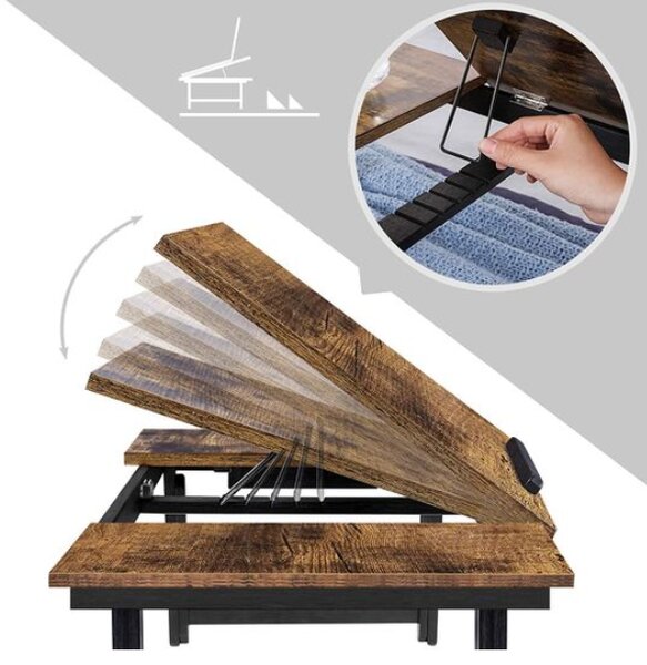 SONGMICS Stolek pod notebook se zásuvkou velký