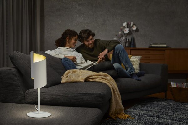 Chytrá WiFi stolní lampa bílá DECOR TWIST, laditelná bílá