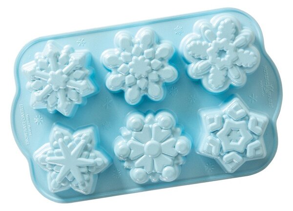 Nordic Ware Frozen 2 forma na 6 sněhových vloček, modrá, 710 ml 89642