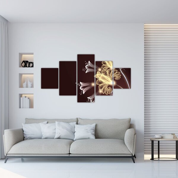 Obraz - Zářivé květiny (125x70 cm)