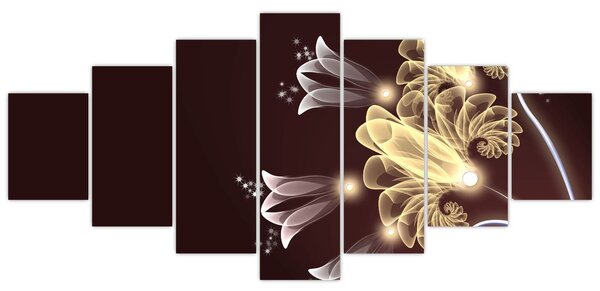 Obraz - Zářivé květiny (210x100 cm)