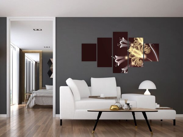 Obraz - Zářivé květiny (125x70 cm)
