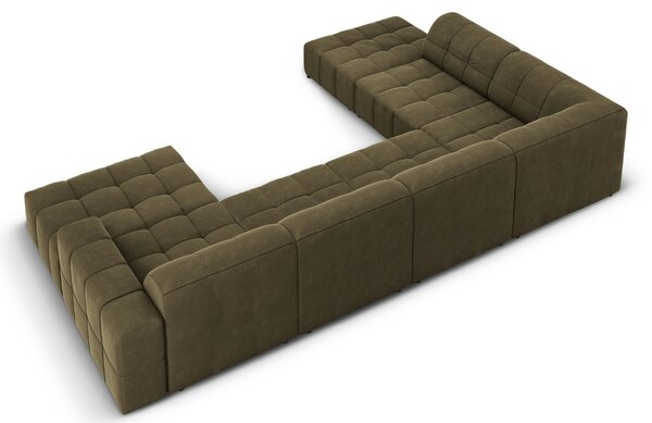 -25 % Dny MOMENTI– Cosmopolitan Design Sametová rohová pohovka Chicago 364 cm, levá