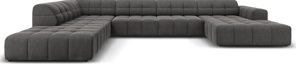 -25 % Dny MOMENTI– Cosmopolitan Design Sametová rohová pohovka Chicago 364 cm, levá