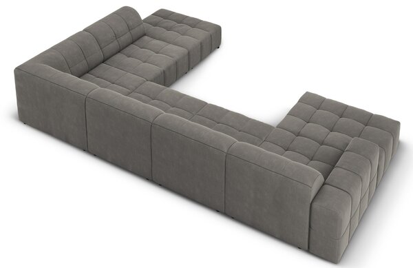 -25 % Dny MOMENTI– Cosmopolitan Design Sametová rohová pohovka Chicago 364 cm, pravá