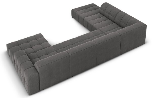 -25 % Dny MOMENTI– Cosmopolitan Design Sametová rohová pohovka Chicago 364 cm, levá