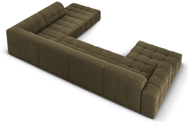 -25 % Dny MOMENTI– Cosmopolitan Design Sametová rohová pohovka Chicago 364 cm, pravá