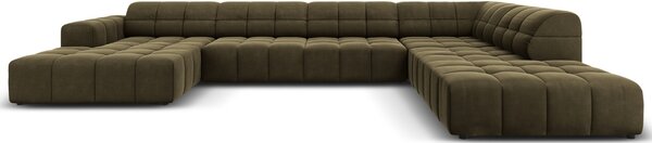-25 % Dny MOMENTI– Cosmopolitan Design Sametová rohová pohovka Chicago 364 cm, pravá