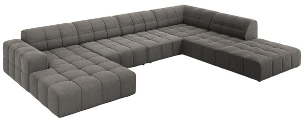 -25 % Dny MOMENTI– Cosmopolitan Design Sametová rohová pohovka Chicago 364 cm, pravá
