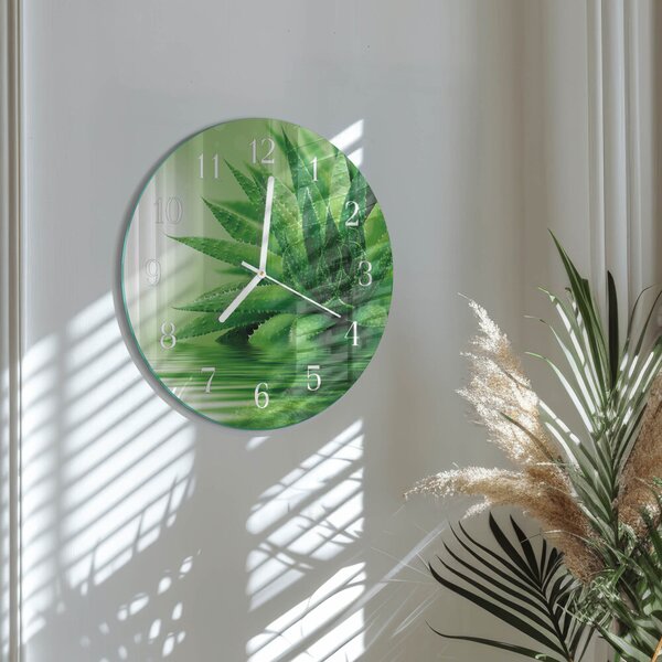 Skleněné hodiny na stěnu Aloe zsob-fi30-00083793