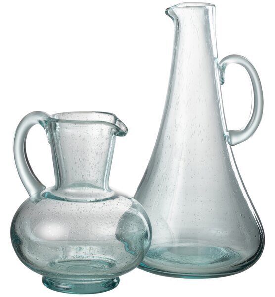 Modrý skleněný džbán J-line Carouffe 2,7 l