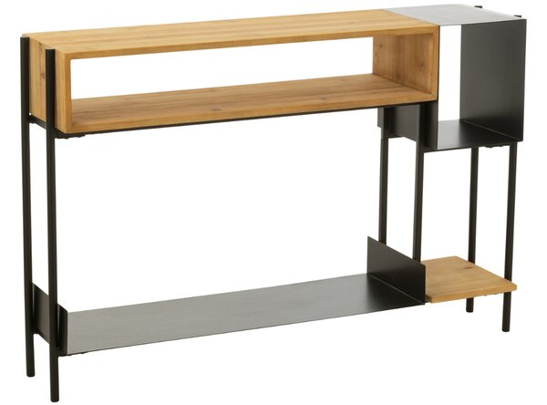 Černý kovový toaletní stolek J-line Tobleu 80 x 120 cm