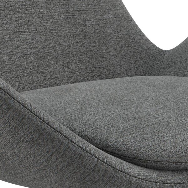 Šedé čalouněné lounge křeslo FLEXLUX GHOST LOW