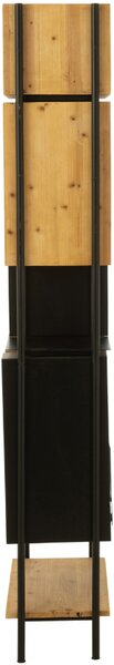 -25 % Dny MOMENTI– Černý kovový regál J-line Tobleu 185 x 65 cm