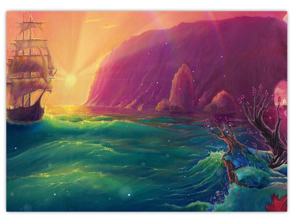 Obraz - Olejomalba, Plavba do fantastické říše (70x50 cm)