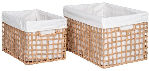 Nordic Living Set dvou přírodních úložných košů Terema 20x30/ 25x35 cm