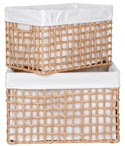Nordic Living Set dvou přírodních úložných košů Terema 20x30/ 25x35 cm