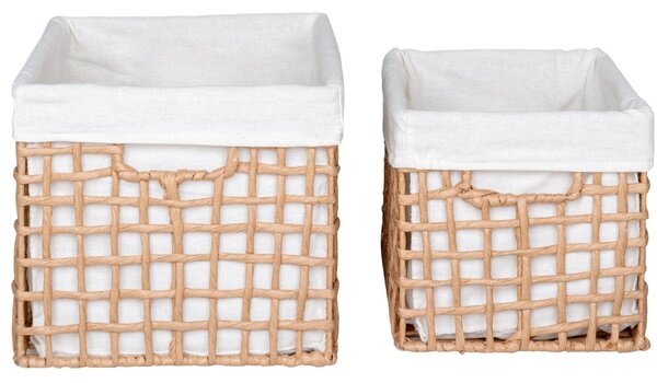 Nordic Living Set dvou přírodních úložných košů Terema 20x30/ 25x35 cm