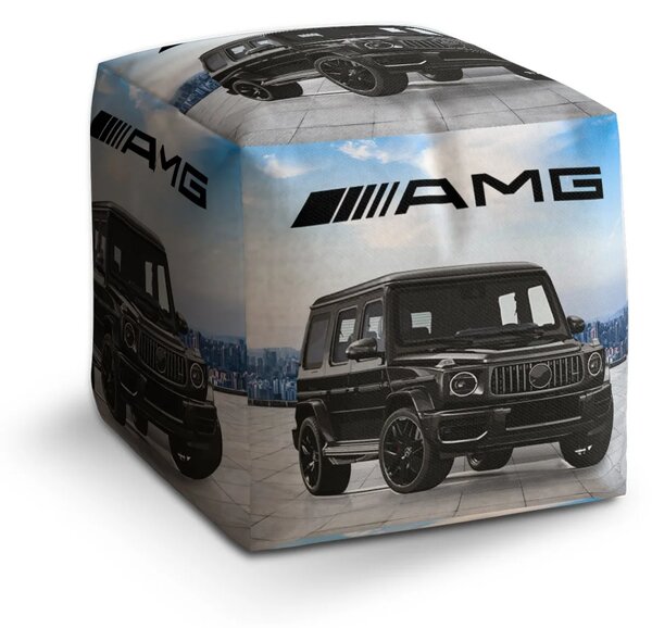Sablio Taburet Cube AMG auto - 40x40x40 cm