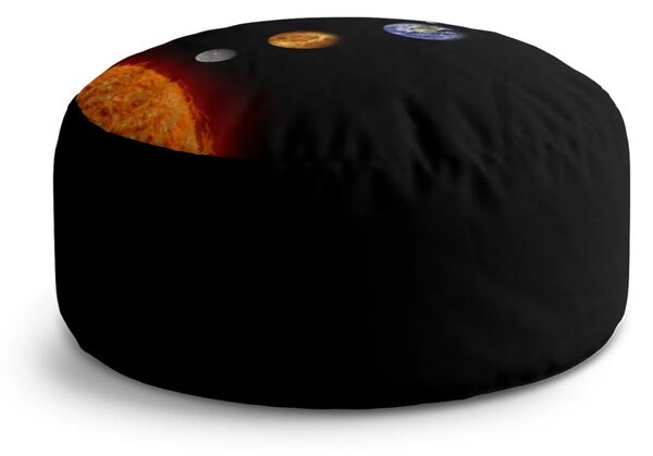 Sablio Taburet Circle Planety a slunce: 38x48 cm