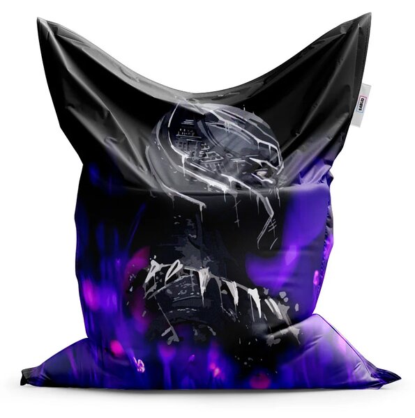 Sablio Sedací vak BLACK PANTHER Fialová luminescence - 150x100 cm