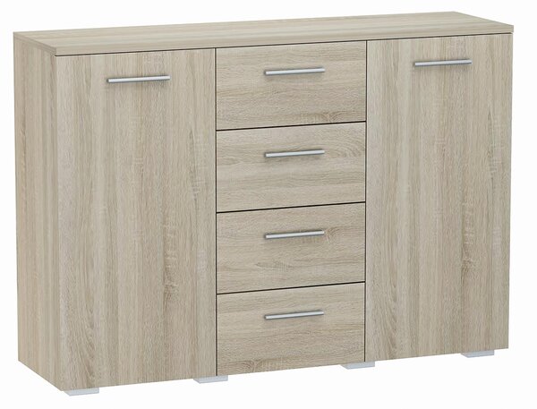 Komoda Matkam Helena 120 x 35 x 84,5cm dub sonoma matný