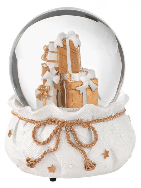 Vánoční hrací sněžítka vánoční dárky BRANDANI (barva - bílá, zlatá)