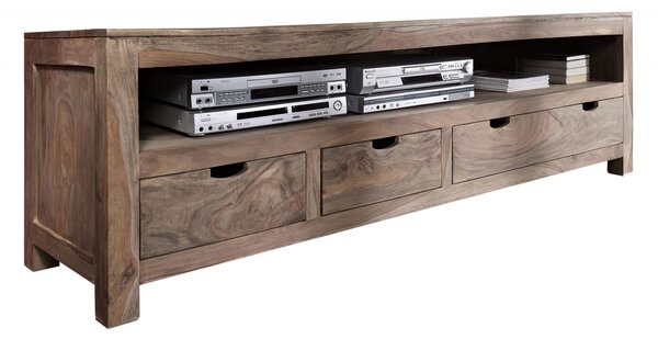 GREY WOOD TV stolek 190x60 cm, masivní indický palisandr