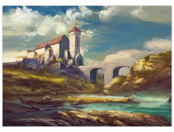 Obraz - Středověký hrad (70x50 cm)