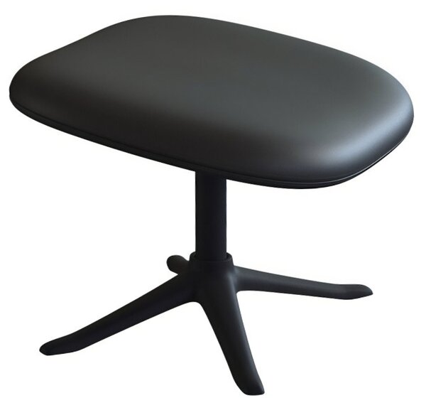 -25 % Dny MOMENTI– Černá kožená podnožka FLEXLUX GHOST II 53 x 46 cm