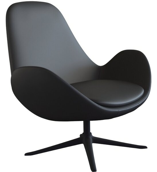 -25 % Dny MOMENTI– Černé kožené lounge křeslo FLEXLUX GHOST LOW