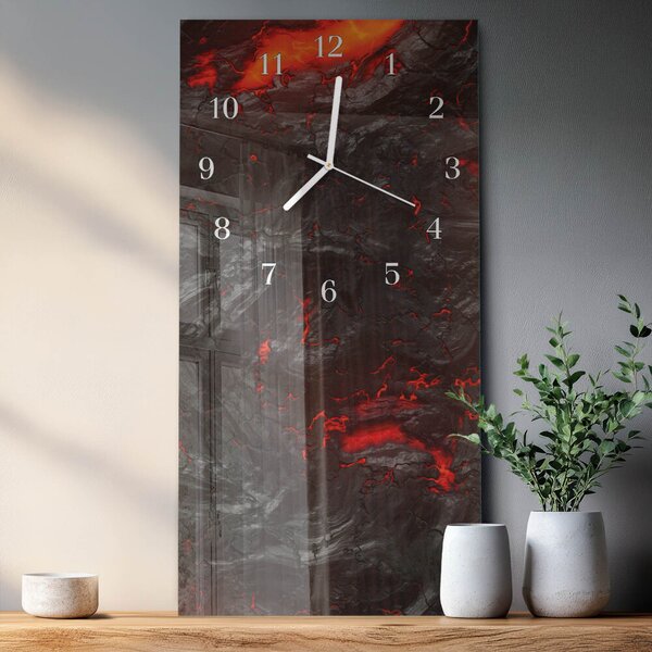 Skleněné hodiny vertikální Láva zsppb-30x60-00058940