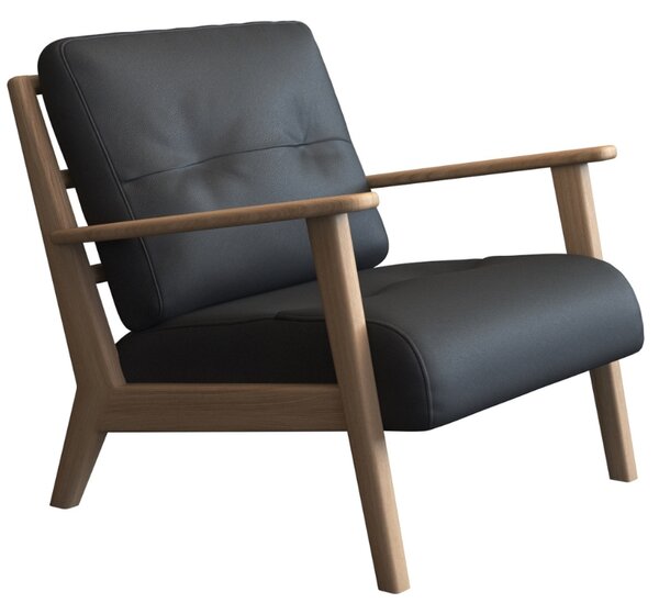 Černé kožené lounge křeslo FLEXLUX ARONA