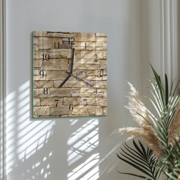Skleněné hodiny na stěnu Zeď zskc-30x30-00182460