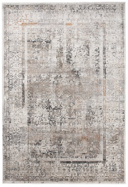 Makro Abra Moderní kusový koberec FEYRUZ S756B SHRINK Antracitový šedý Rozměr: 80x150 cm