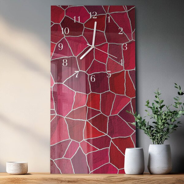 Skleněné hodiny vertikální Kamenný vzor zsppb-30x60-00085694
