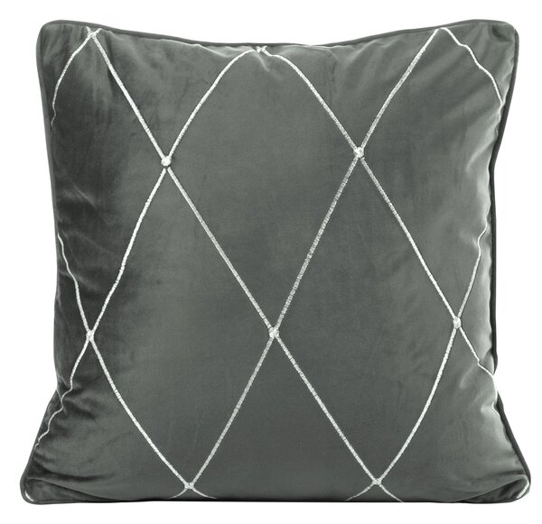 DEKORAČNÍ POVLAK NA POLŠTÁŘ PIERRE CARDIN MARGO 45X45 CM ŠEDÁ