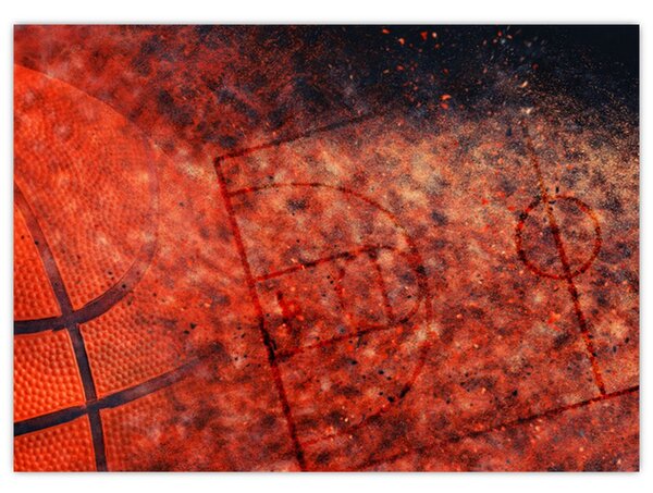 Obraz - Basketbalový míč (70x50 cm)