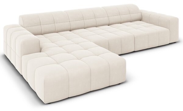 -25 % Dny MOMENTI– Cosmopolitan Design Sametová rohová pohovka Chicago 284 cm, levá